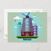 Nederland, grafisch ontwerp briefkaart (Voorkant / Achterkant)