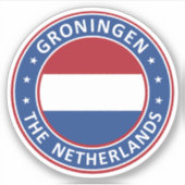 Nederland, Groningen Sticker (Voorkant)