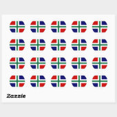 Nederland Groningen Vlag Ronde Sticker (Vel)