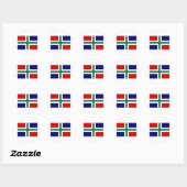 Nederland Groningen Vlag Ronde Sticker (Vel)