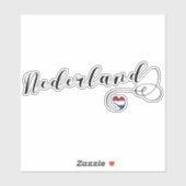 Nederland Heart Flag Sticker (Vel)