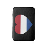 Nederland Heartflag op Black bmcnt Badmat (Voorkant Verticaal)