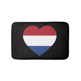 Nederland Heartflag op Black bmcnt Badmat