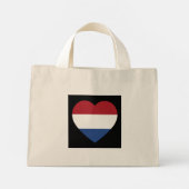 Nederland Heartflag op Black tcnt Mini Tote Bag (Achterkant)