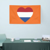 Nederland Heartflag op Oranje bnrcnt Spandoek (Beurs)