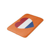 Nederland Heartflag op Sinaasappel bmcnt Badmat (Gekanteld)