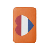 Nederland Heartflag op Sinaasappel bmcnt Badmat (Voorkant Verticaal)