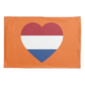 Nederland Heartflag op Sinaasappel pcnt Kussensloop (Achterkant)