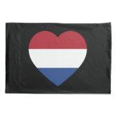Nederland Heartflag op zwart pcnt Kussensloop (Achterkant)