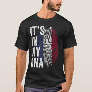 Nederland Het is in mijn DNA Nederlandse vingerafd T-shirt