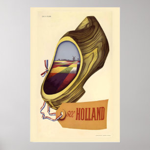 Nederland Holland Nederlands Amsterdam Vintage Rei Poster