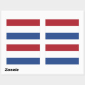 Nederland/Holland/Nederlands/Hollander Vlag Rechthoekige Sticker (Vel)