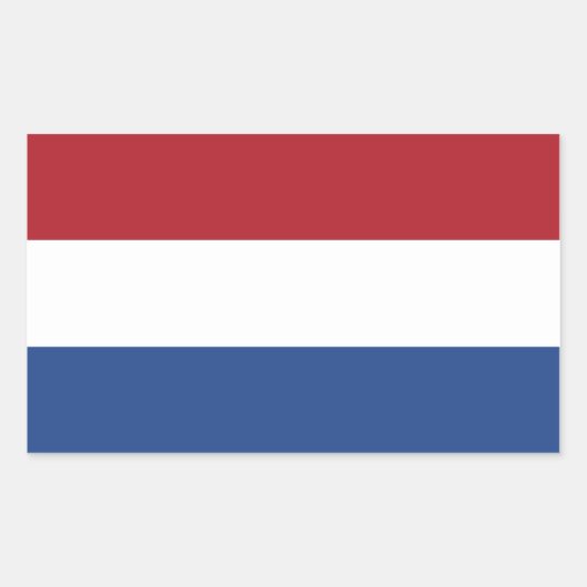 Nederland/Holland/Nederlands/Hollander Vlag Rechthoekige Sticker (Voorkant)