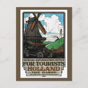 Nederland Holland Vintage Reisposter Gerestaureerd Briefkaart