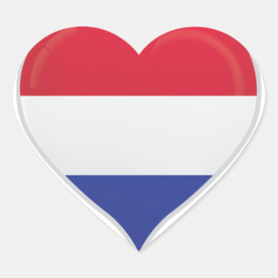 Nederland houdt van vlag trots hart sticker