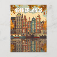 Nederland Illustratie Reis Kunst Vintage