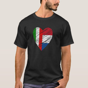 Nederland Italië Italiaanse vlag Nederlandse vlag  T-shirt