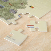 Nederland, kaart met onderscheidende kenmerken legpuzzel (Zijkant)