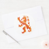 Nederland kampio en 2014 lion ronde sticker (Envelop)