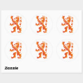 Nederland kampio en 2014 lion ronde sticker (Vel)
