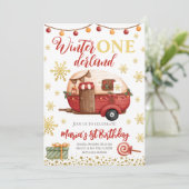 Nederland Kerst kampeerder Kinderen Verjaardag Kaart (Staand voorkant)