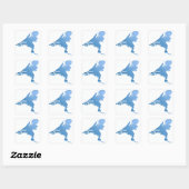 Nederland land van water vierkante sticker (Vel)