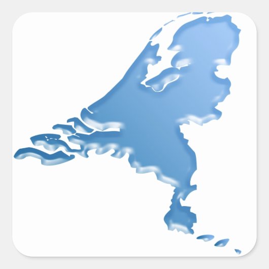Nederland land van water vierkante sticker (Voorkant)