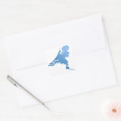Nederland land van water vierkante sticker (Envelop)