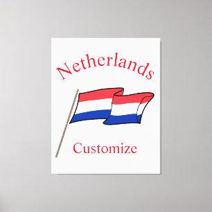 Nederland Land Vlag Thunder_Cove Canvas Afdruk