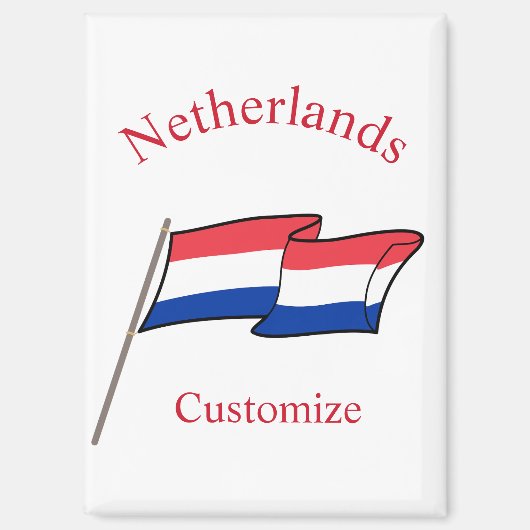 Nederland Land Vlag Thunder_Cove Magneet (Voorkant)