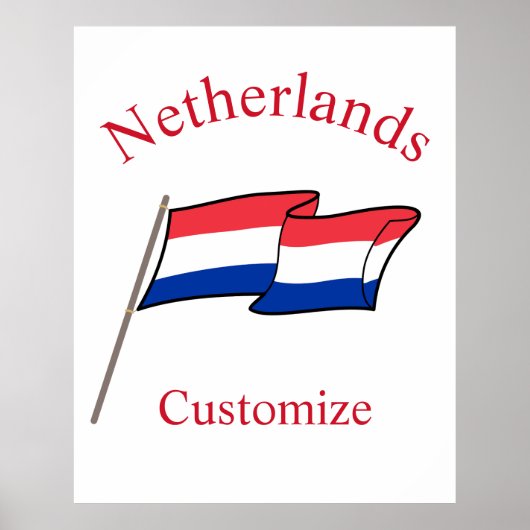 Nederland Land Vlag Thunder_Cove Poster (Voorkant)