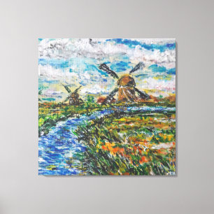 Nederland Landschap Canvas Print