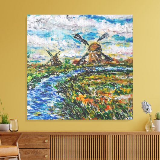 Nederland Landschap Canvas Print (Insitu (Woonkamer))