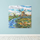 Nederland Landschap Canvas Print (Insitu (Houten vloer))