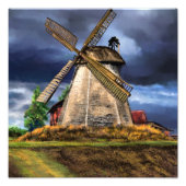 Nederland Landschap Windmolen Poster (Voorkant)