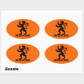 Nederland Lion Ovale Sticker (Vel)