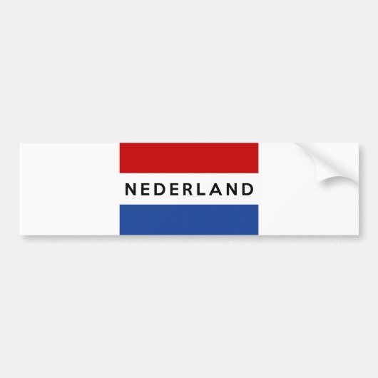 nederland - nederland - tekstnaam nederland nederl bumpersticker (Voorkant)
