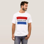 nederland - nederland - tekstnaam nederland nederl t-shirt (Voorkant volledig)