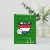 Nederland Nederland Voetbal Briefkaart (Staand voorkant)