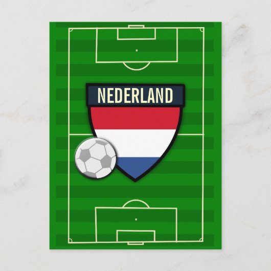 Nederland Nederland Voetbal Briefkaart (Voorkant)