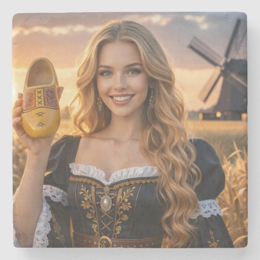 NEDERLAND - NEDERLANDS STENEN ONDERZETTER (Voorkant)