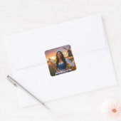 NEDERLAND - NEDERLANDS VIERKANTE STICKER (Envelop)
