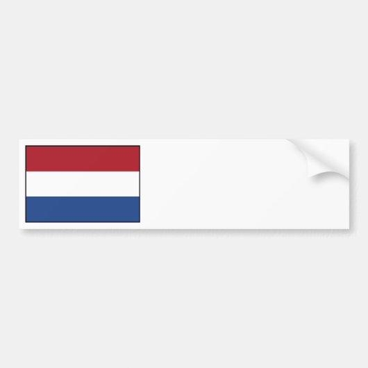Nederland - Nederlandse vlag Bumpersticker (Voorkant)
