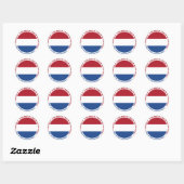 Nederland Netherlands Art Shield Ronde Sticker (Vel)