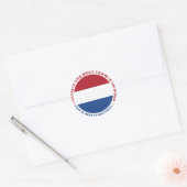 Nederland Netherlands Art Shield Ronde Sticker (Envelop)
