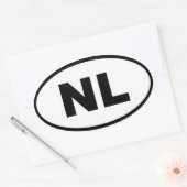 Nederland NL Europees Ovale Sticker (Envelop)