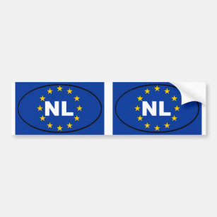 Nederland NL Europese Unie ovaal Bumpersticker