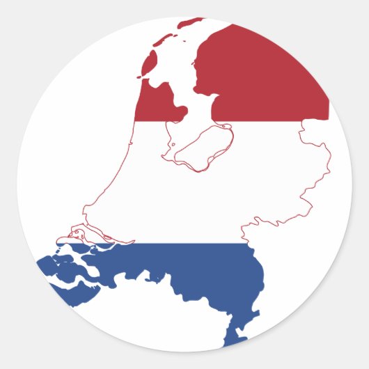 Nederland NL Ronde Sticker (Voorkant)