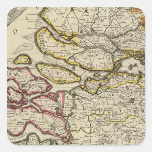 Nederland noord vierkante sticker (Voorkant)