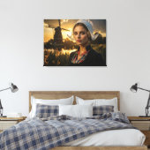 NEDERLAND - OLIEVERF - AI CANVAS AFDRUK (Insitu (Slaapkamer))
